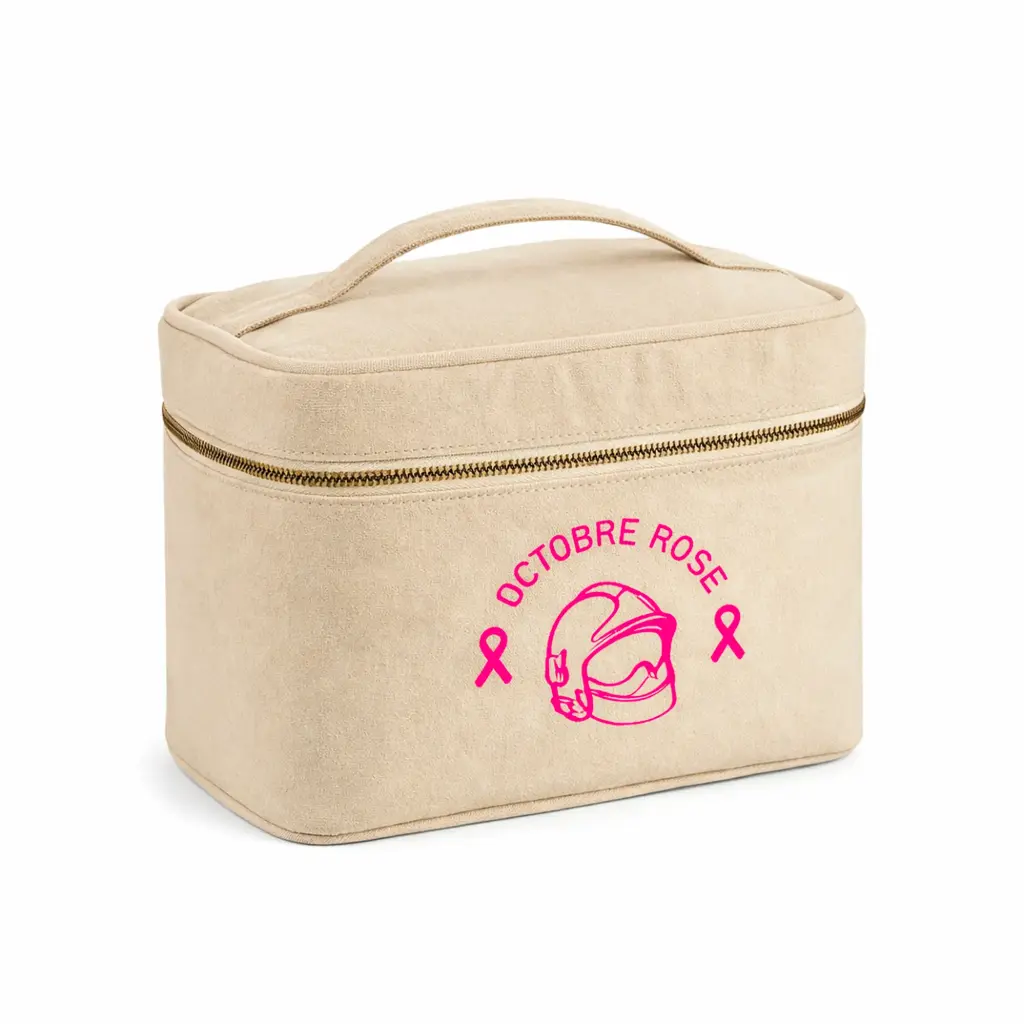 Canvas vanity case octobre rose