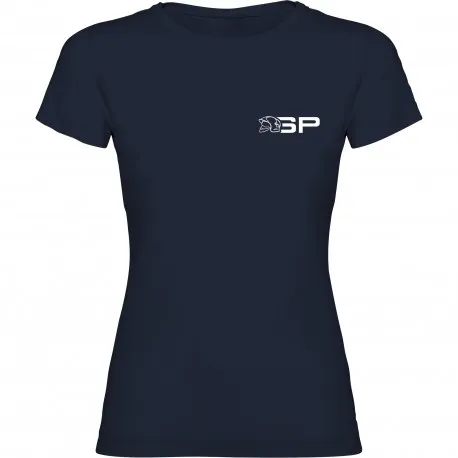 T-shirt femme bleu marine logo SP