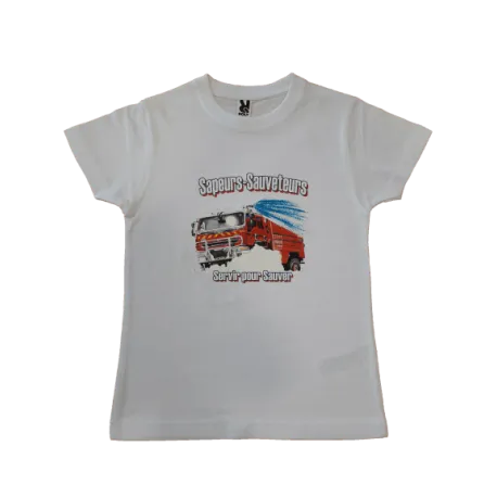 T-shirt Sapeurs-Sauveteurs enfant blanc