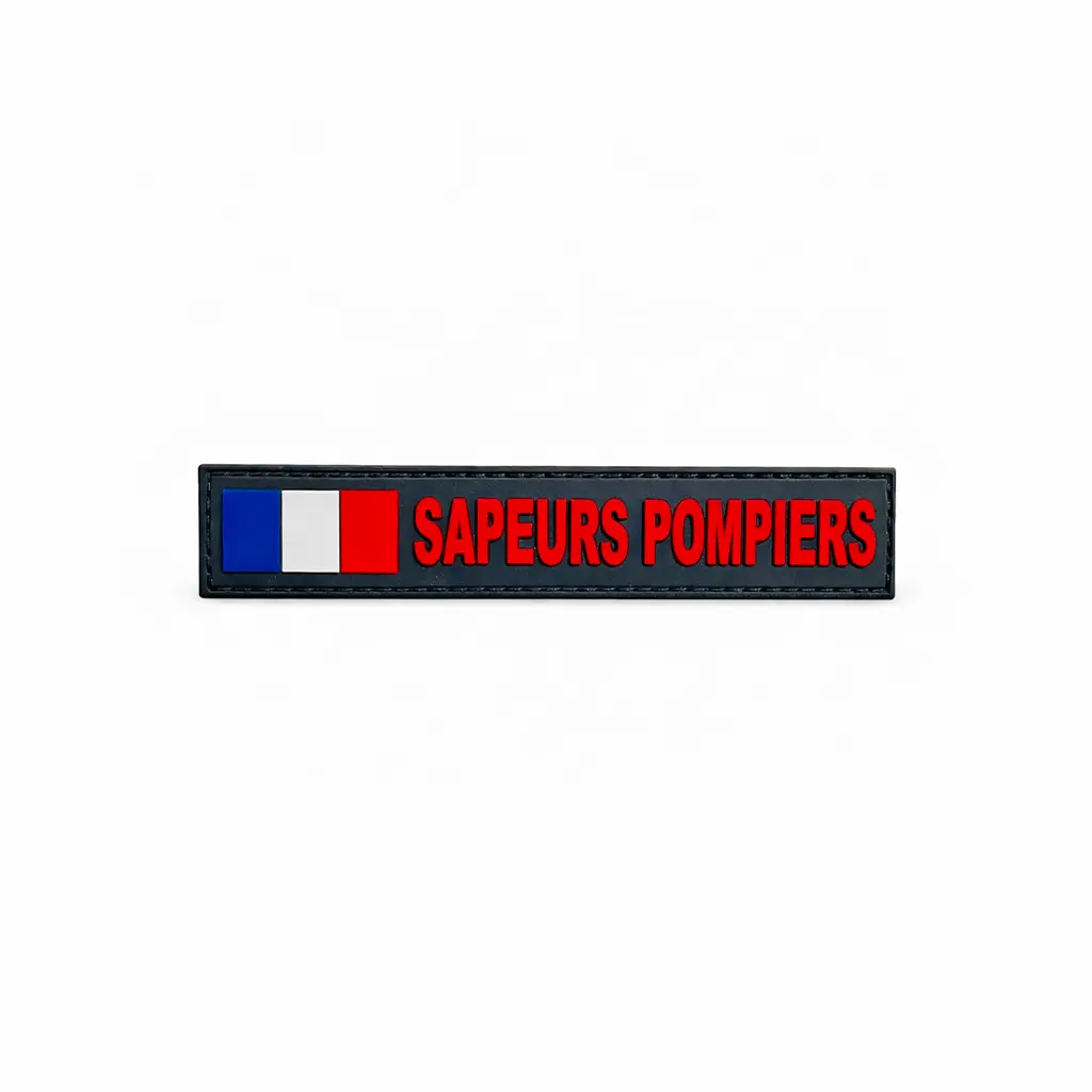 Bande velcro avec drapeau Bleu Blanc Rouge en PVC