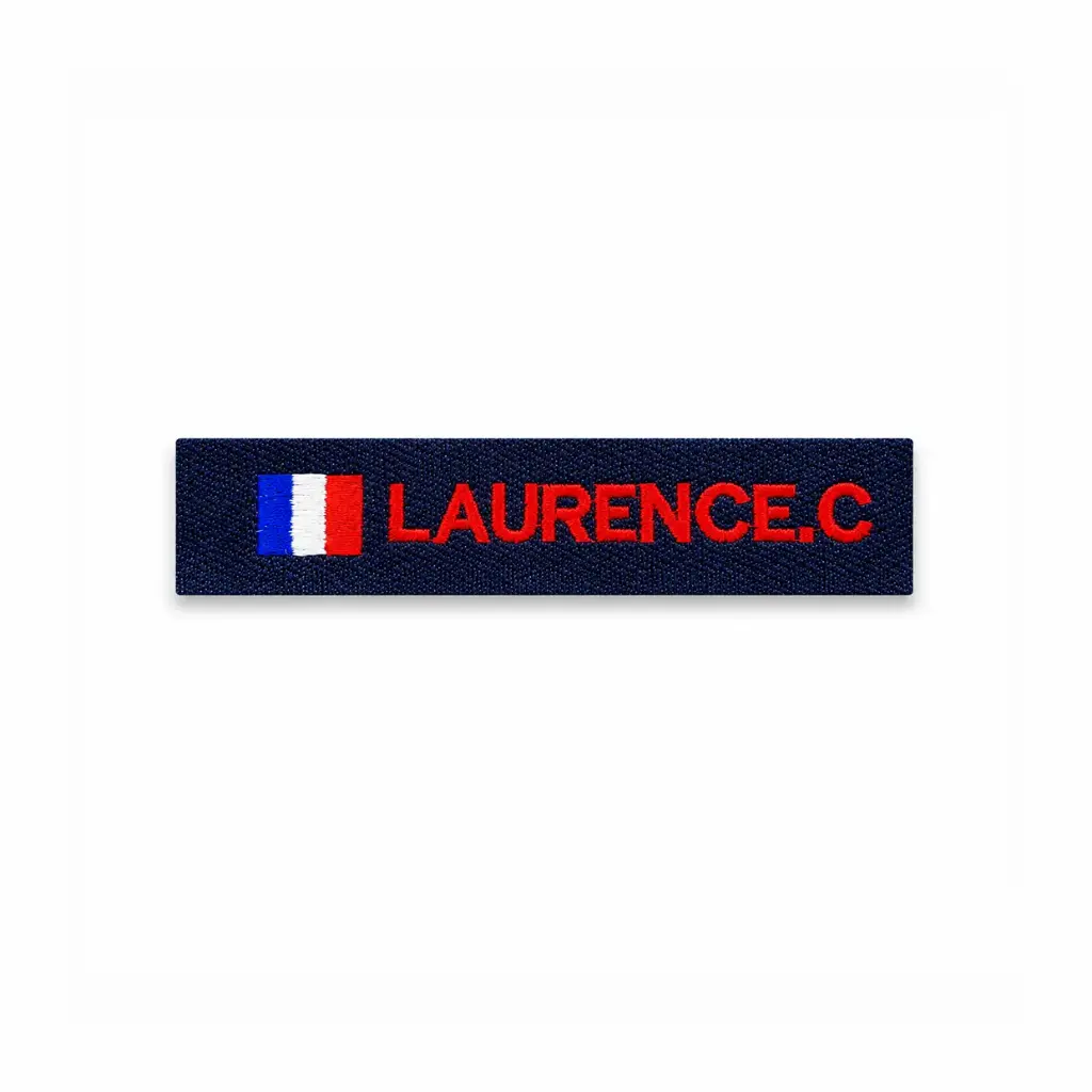 Bande patronyme avec drapeau Bleu Blanc Rouge