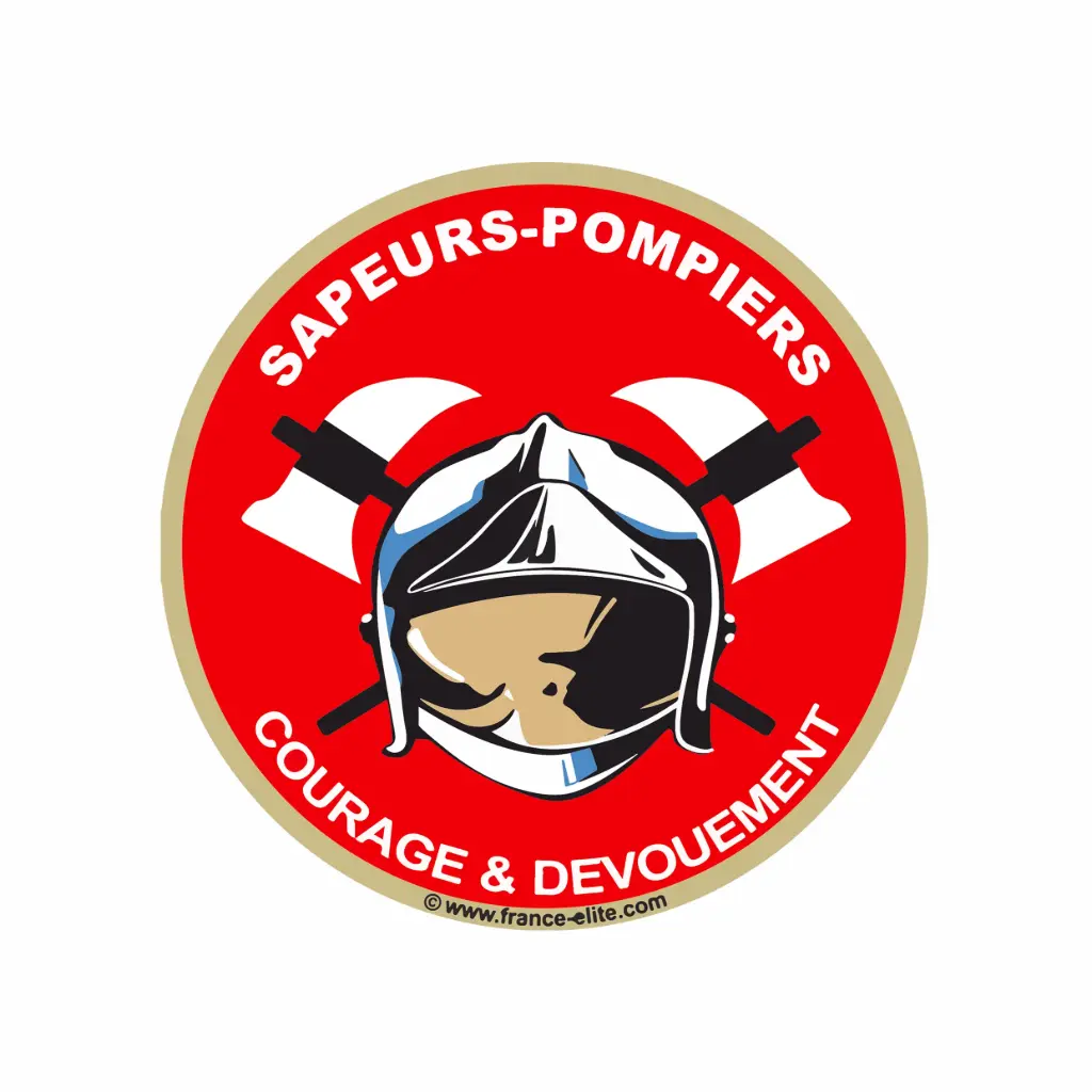 Autocollant rond Sapeurs-Pompiers 3