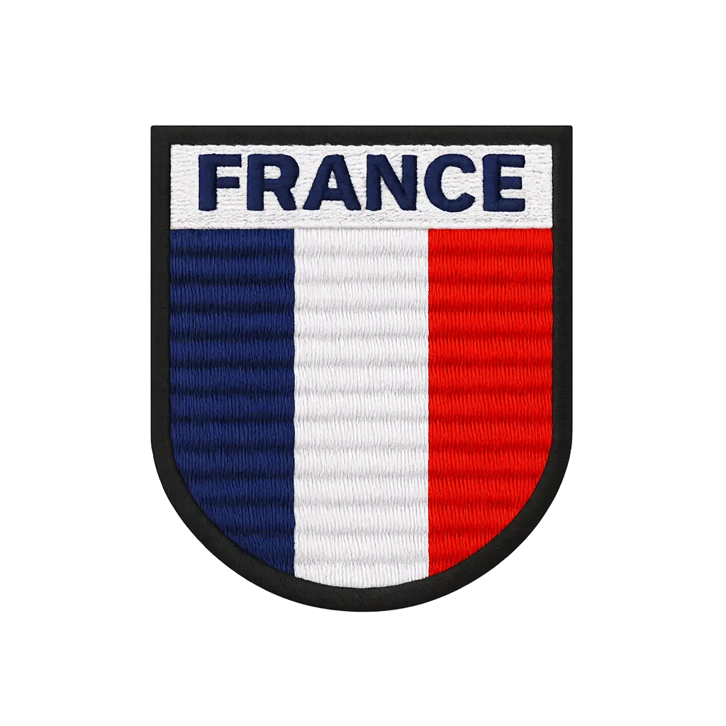 Écusson France brodé bourdon noir