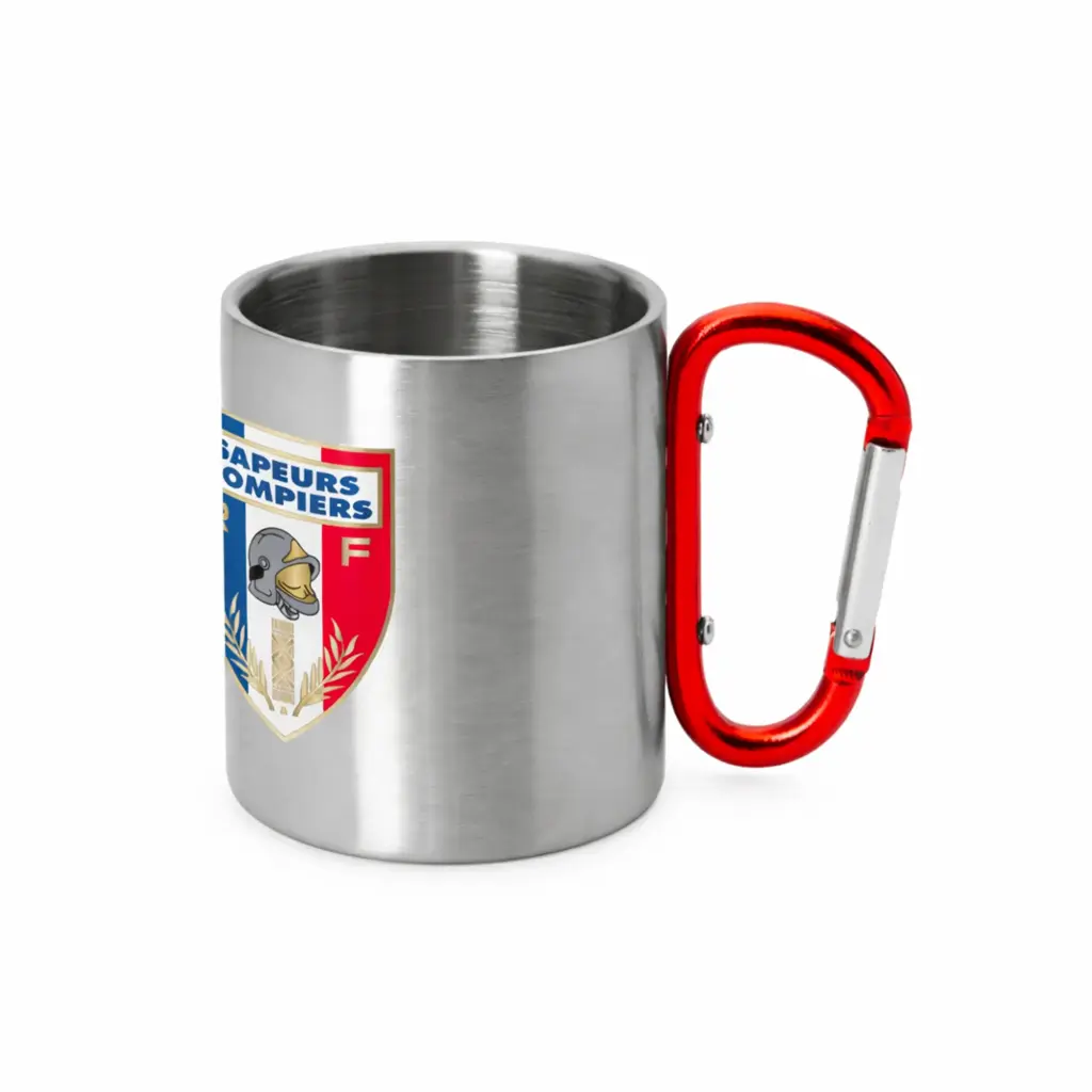 Mug aluminium écusson Sapeurs-Pompiers