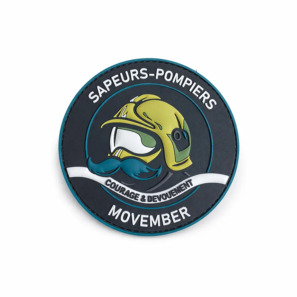 Lot de 50 Écussons Movember Bleu PVC