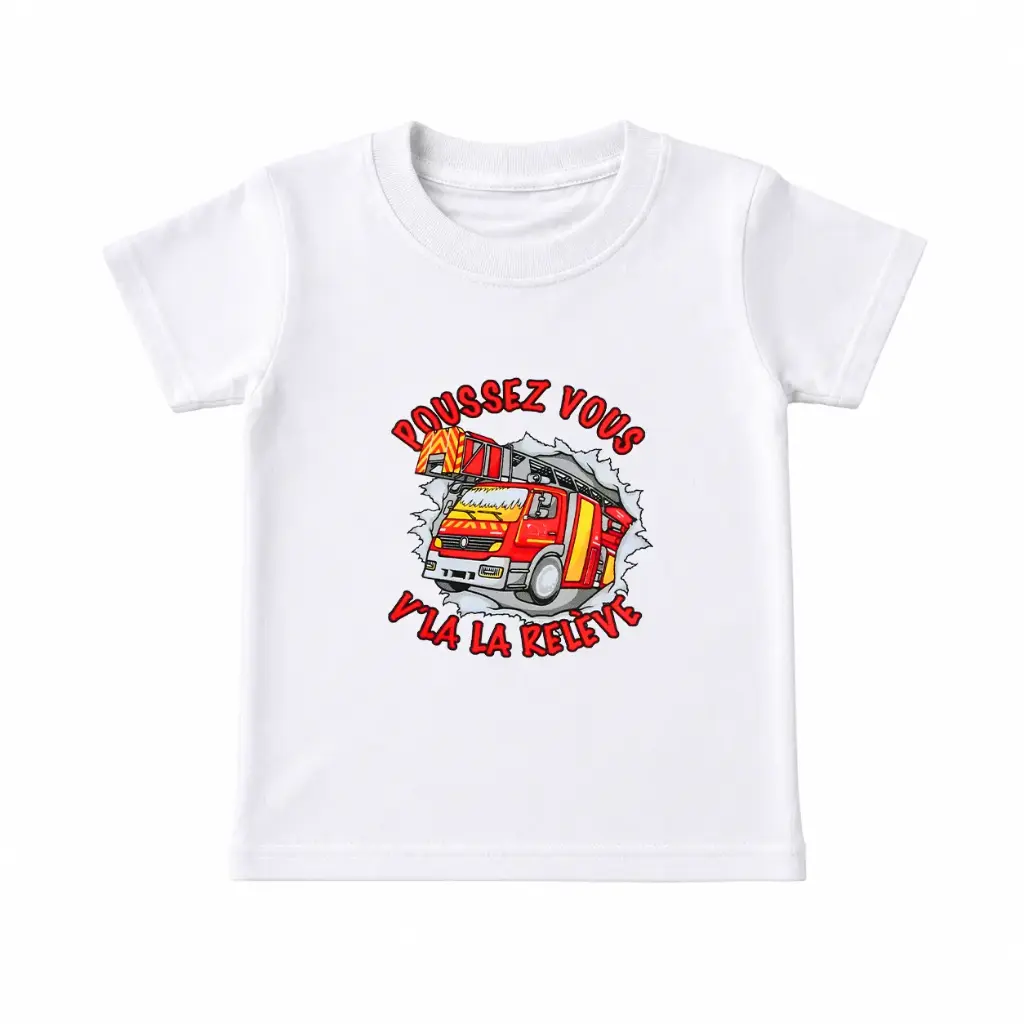 T-shirt "Poussez vous V'la la relève"