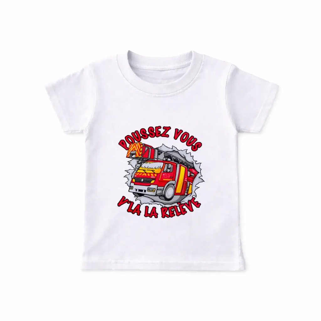 T-shirt "Poussez vous V'la la relève"
