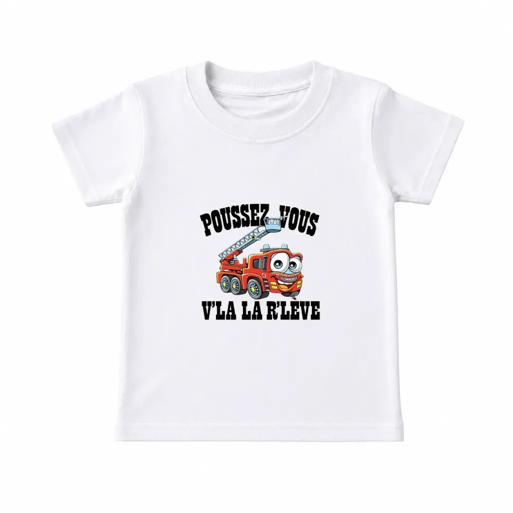 T-shirt Camion "Poussez vous V'la la r'lève"
