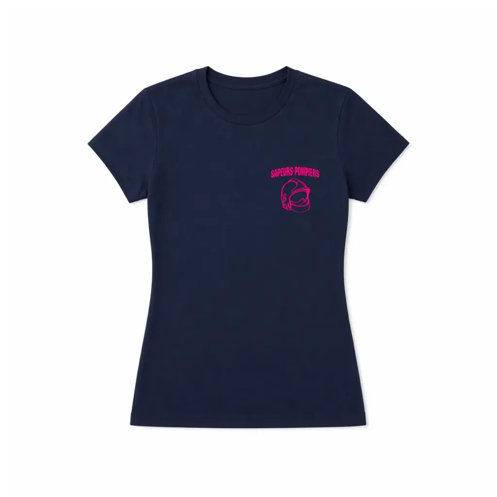 T-shirt Femme Sapeurs-Pompiers fluo