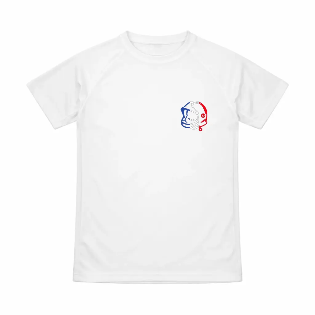 T-shirt sport Casque Bleu Blanc Rouge