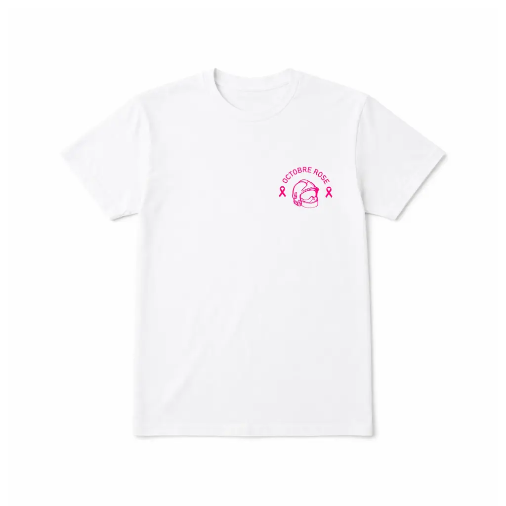 T-shirt Sapeurs-Pompiers Octobre Rose nœud