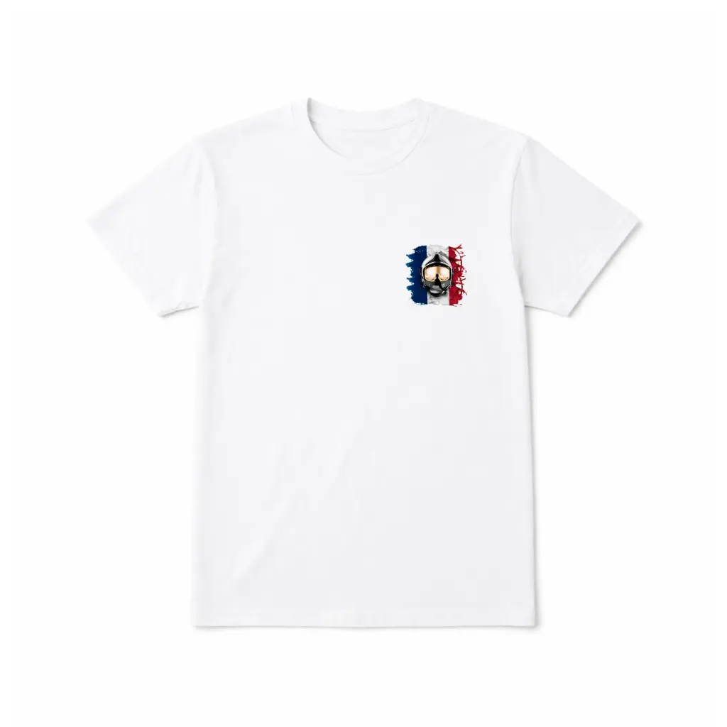 T-shirt Casque F1 Bleu Blanc Rouge