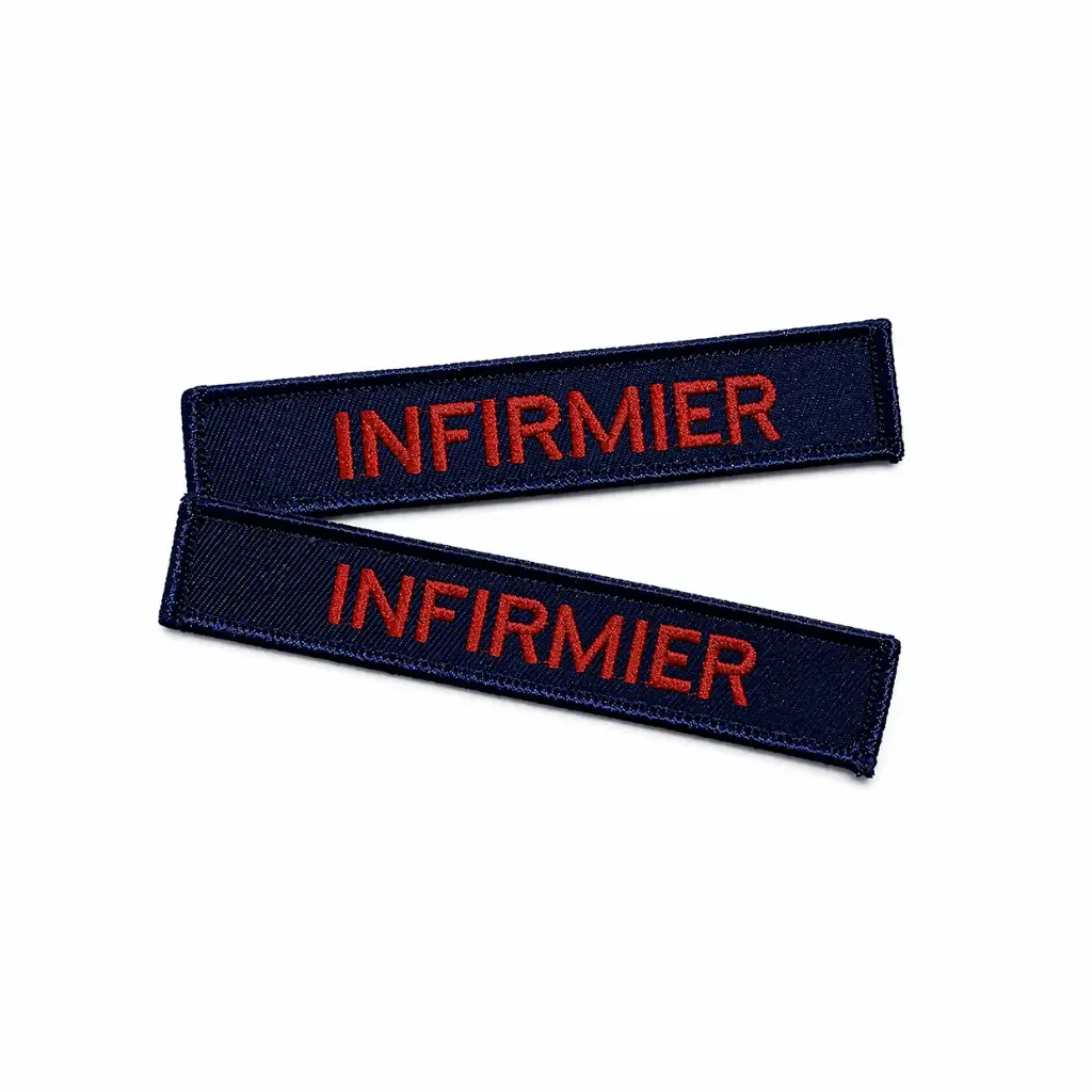 Lot de 2 bandes velcro infirmier(e)