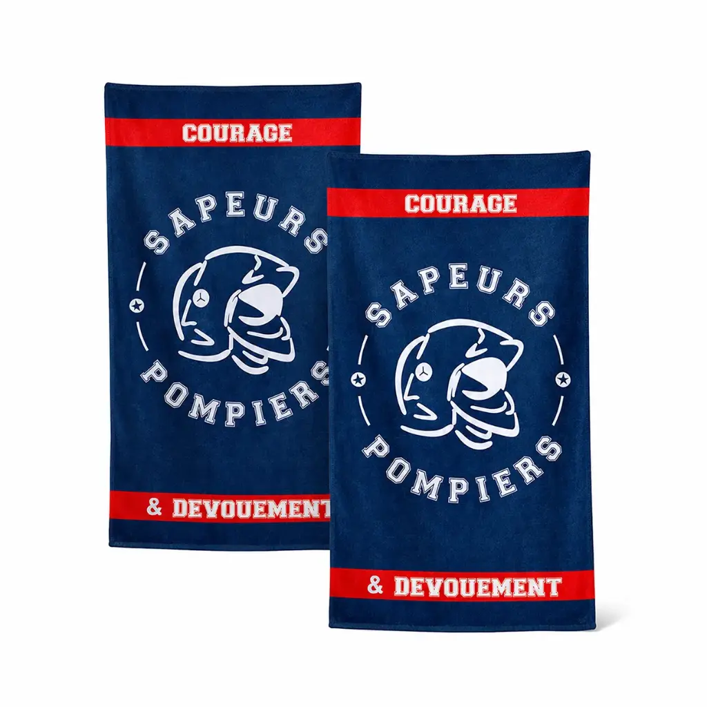 Lot de 2 Serviette de toilette Sapeurs-Pompiers