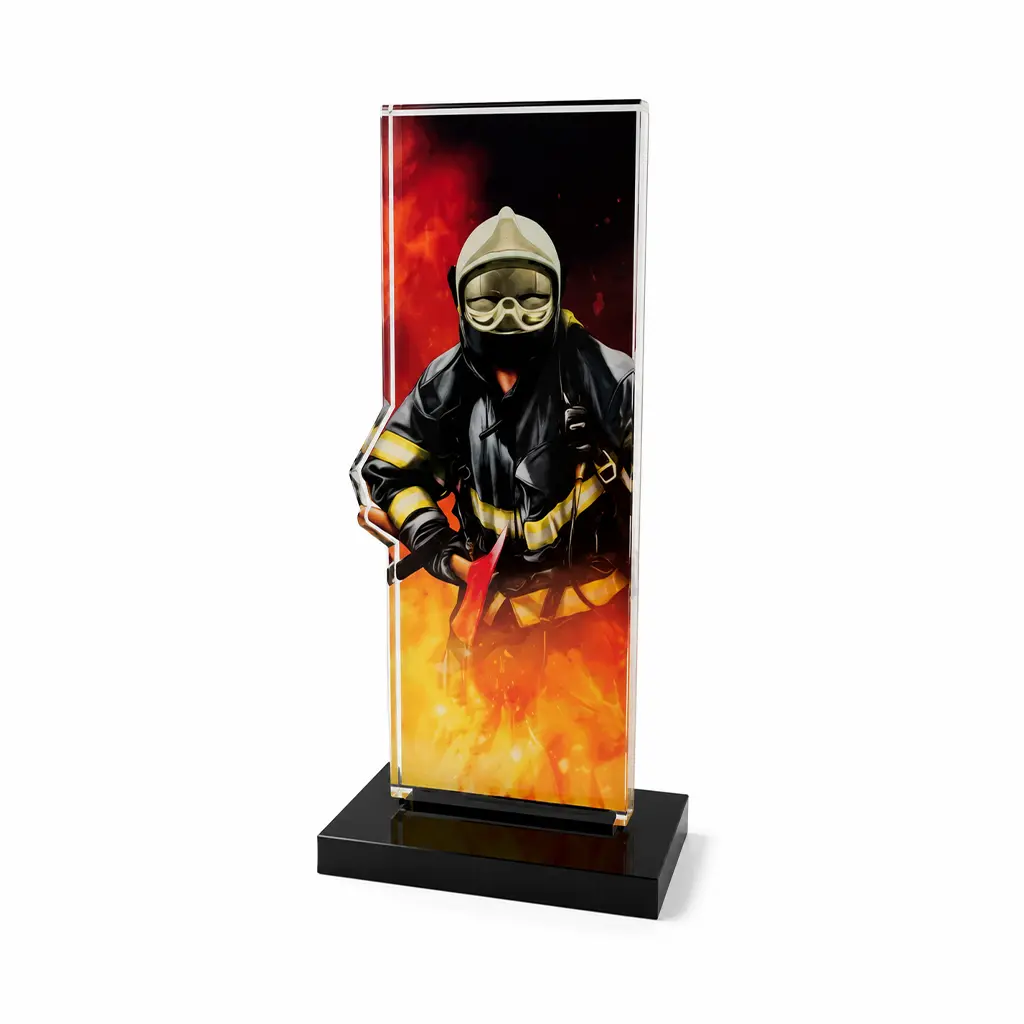 Trophée rectangle Sapeurs-Pompiers