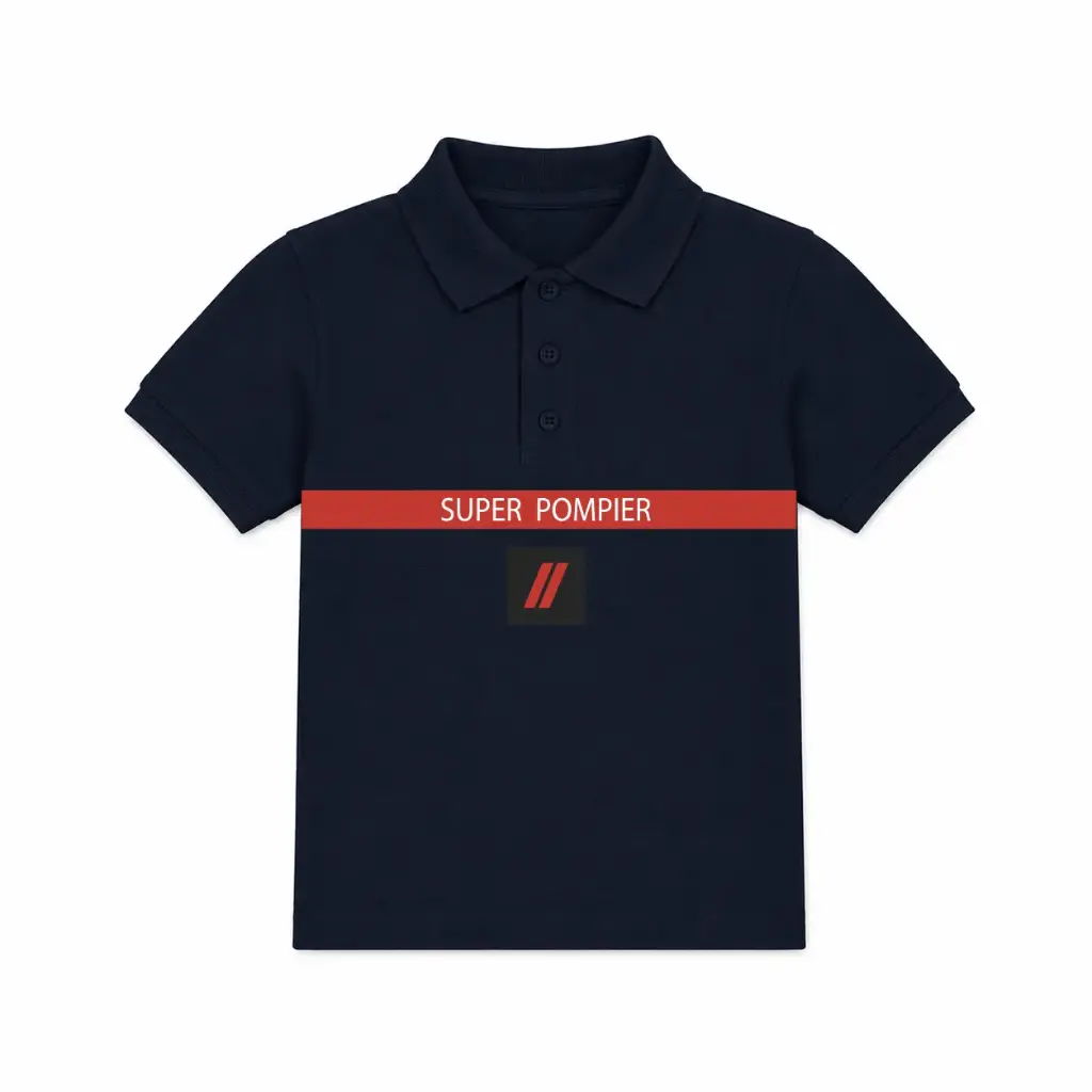 Polo SUPER POMPIER® avec flocage en DTF