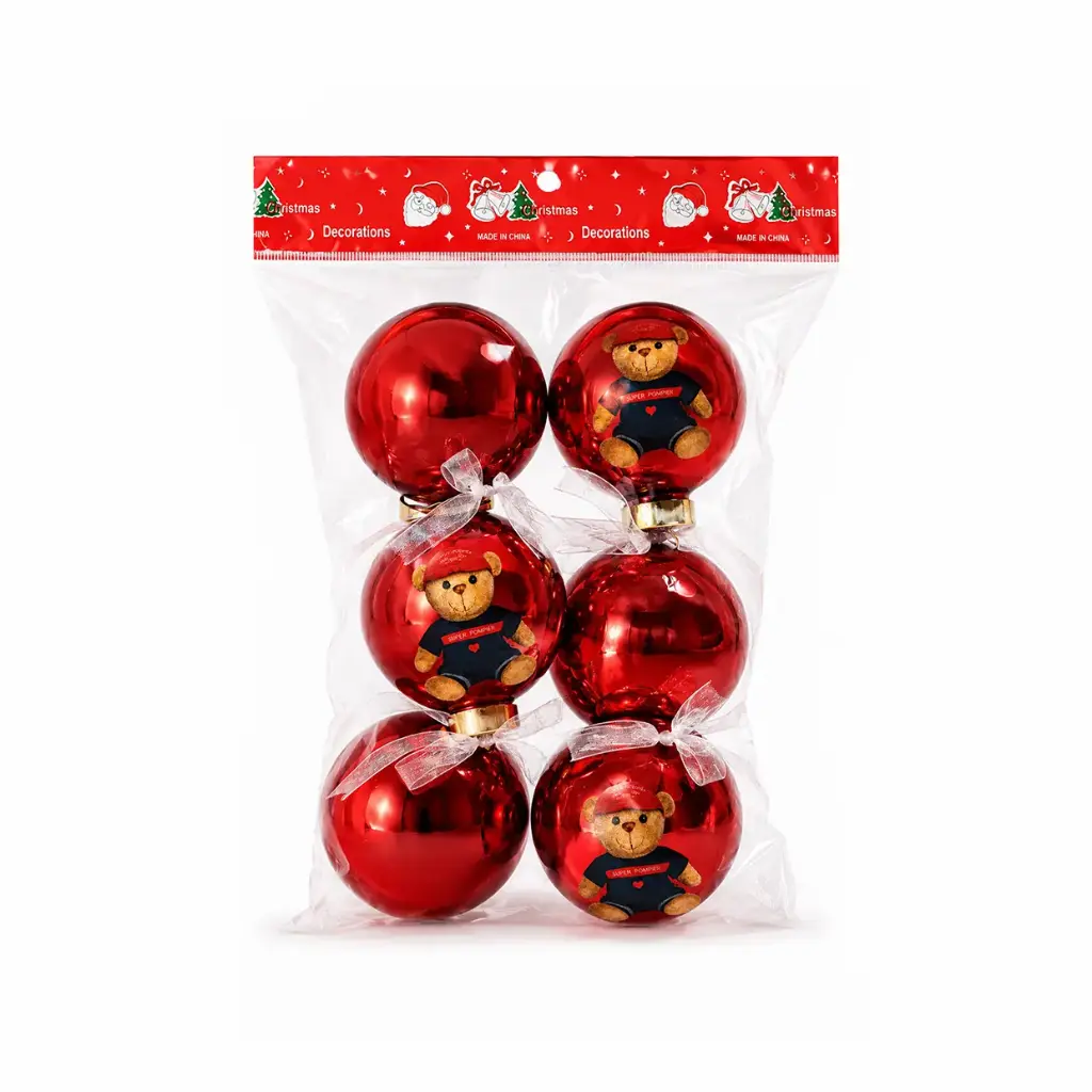 Lot de 6 Boules de Noël SUPER POMPIER®