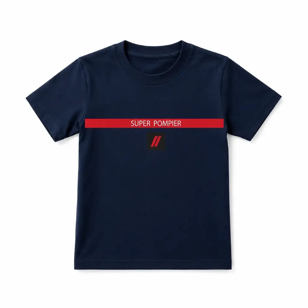 T-shirt SUPER POMPIER® avec flocage en DTF