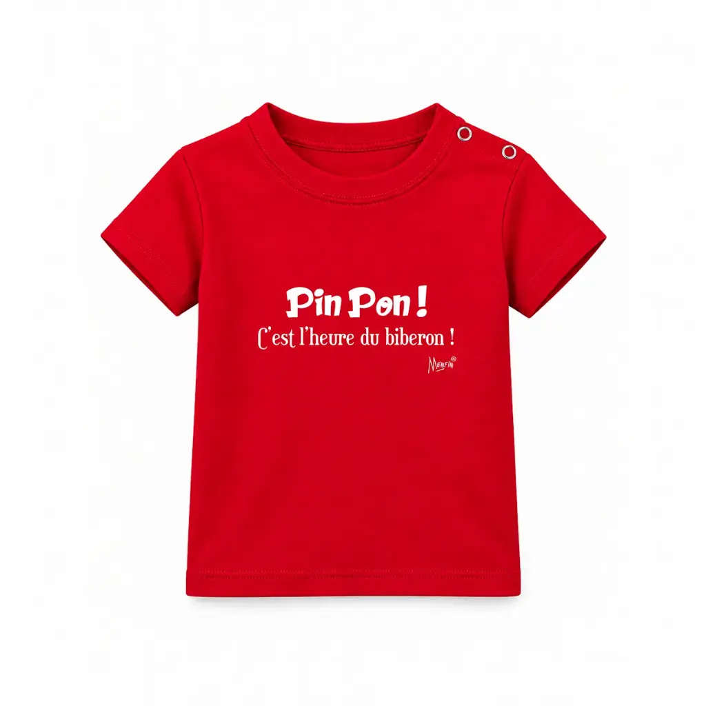 Layette MENFIN® "Pin Pon ! C'est l'heure du biberon !"