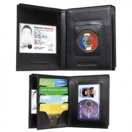 [4281SP] Porte-cartes cuir sapeurs-pompiers