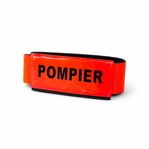 [BRAS2SP] Brassard POMPIER orange fluo