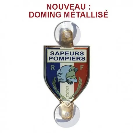 [PLSP2M] Plaque auto sapeurs-pompiers ecu metallisee