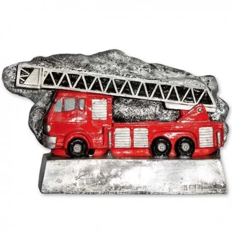 [RS891] Statuette Camion de Pompier en résine