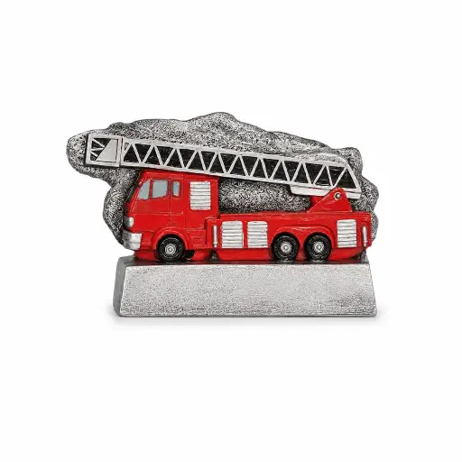 [RS891] Statuette Camion de Pompier en résine