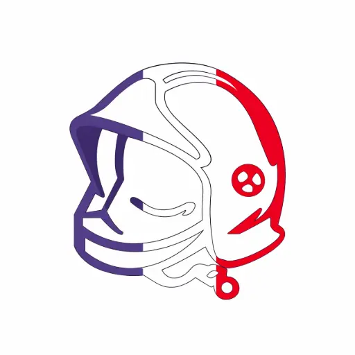 [STBBR] Autocollant Casque F1 Bleu Blanc Rouge