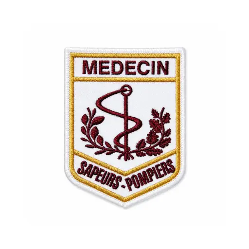 [ECMED] Écusson Médecin Sapeurs-Pompiers brodé