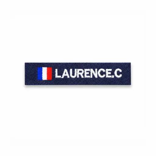 [BPBBR] Bande patronyme avec drapeau Bleu Blanc Rouge