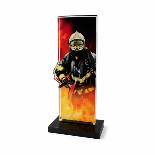 [PN078] Trophée rectangle Sapeurs-Pompiers