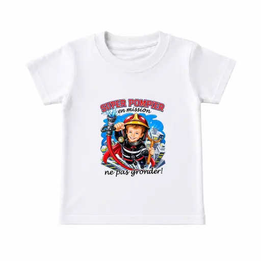 [TMISS] T-shirt SUPER POMPIER® en mission (ne pas gronder !)