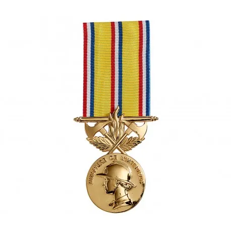 Médaille Sapeurs-Pompiers 40 ans or