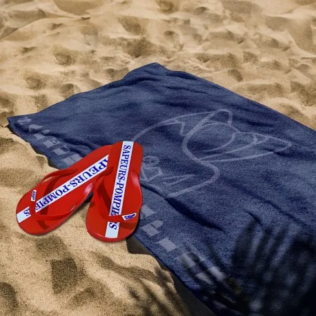 [PACKFE002] Drap de plage avec tongs Sapeurs-Pompiers