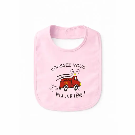 [BAVPIMPONVLR] Bavoir PIMPON "Poussez vous V'la la r'lève !"
