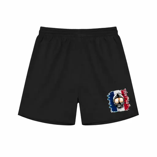 [PLAYBBR] Short de sport Casque Bleu Blanc Rouge