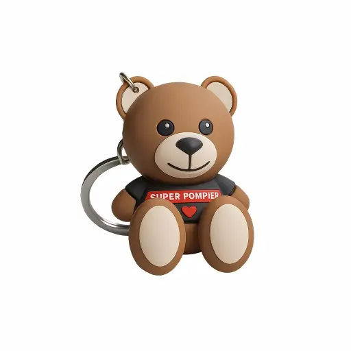 [CLSUPPVC] Porte-clés Nounours SUPER POMPIER® 3D