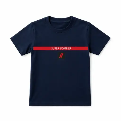 [TSUPDTF] T-shirt SUPER POMPIER® avec flocage en DTF