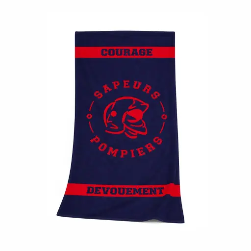 [FE003] Drap de bain recto verso Sapeurs-Pompiers