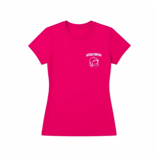 [TFFUCHSIA] T-shirt Femme Sapeurs-Pompiers fuchsia