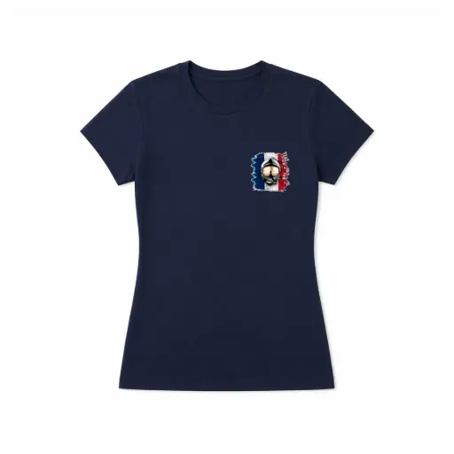 [TCFF] T-shirt Femme Casque F1 Bleu Blanc Rouge