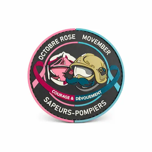 [ECUOCTMOV] Écusson Octobre Rose Movember PVC 