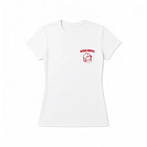 [TFSPB] T-shirt femme Sapeurs-Pompiers blanc