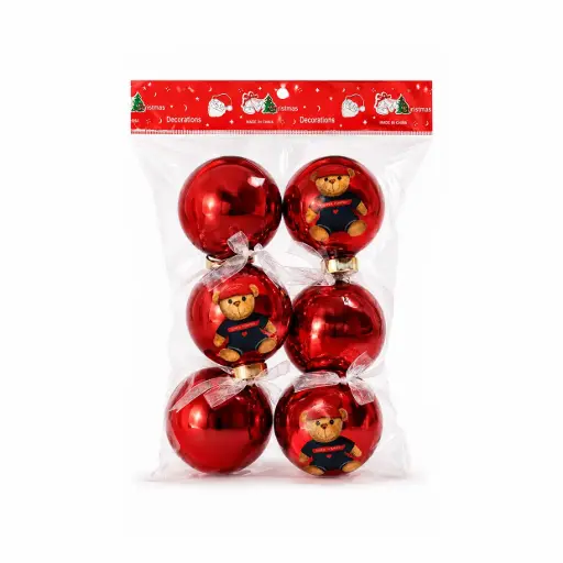 [BONOEL] Lot de 6 Boules de Noël SUPER POMPIER®