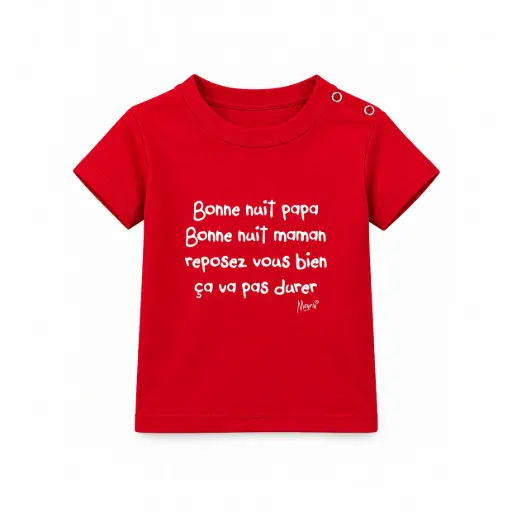 [LAYNUIT] Layette MENFIN® "Bonne nuit papa bonne nuit maman reposez vous bien ça va pas durer"